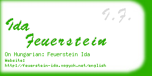 ida feuerstein business card